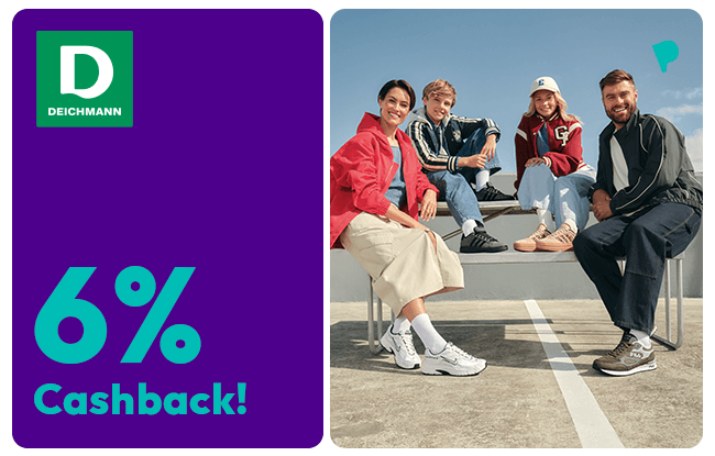 6% Cashback for your purchases at Deichmann with ParamKart.
