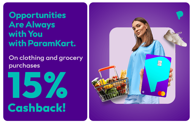 15% Cashback on Selected Brands from ParamKart